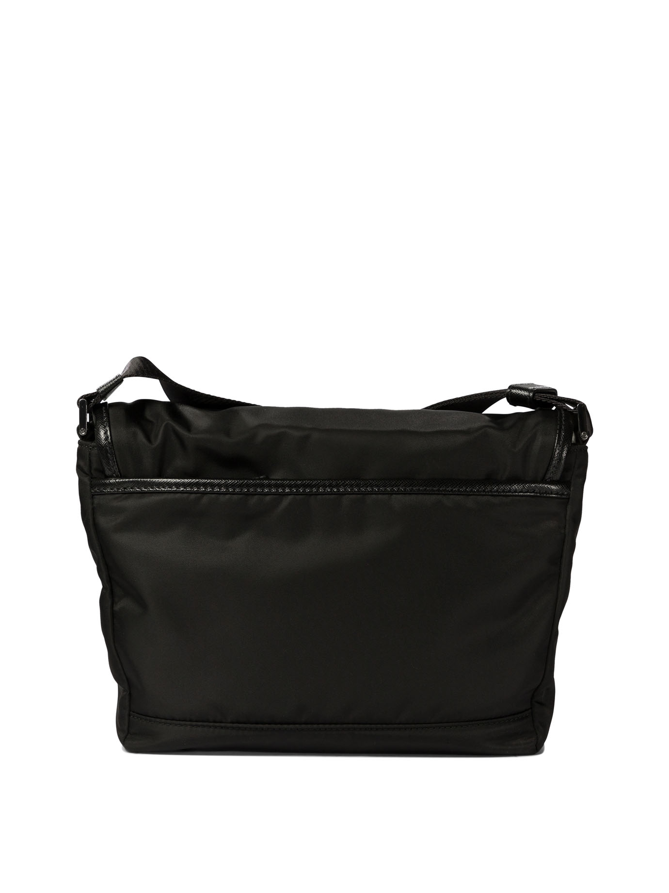 PRADA Black   Re-Nylon and Saffiano crossbody bag